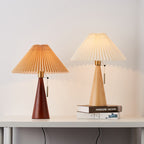 Retro Bamboo-Wood Table Lamp With Warm LED Glow for Living Room — Greenwich Home & Living