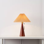 Retro Bamboo-Wood Table Lamp With Warm LED Glow for Living Room — Greenwich Home & Living