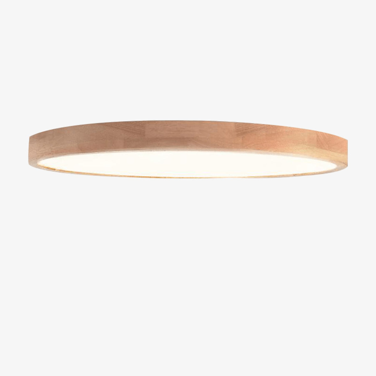 Scandinavian Wood Flush Mount Ceiling Light With Tri-Color Lighting in Warm White — Greenwich Home & Living