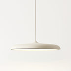 Minimalist Ironwork Pendant Light With Warm White Glow for Dining Room in White — Greenwich Home & Living