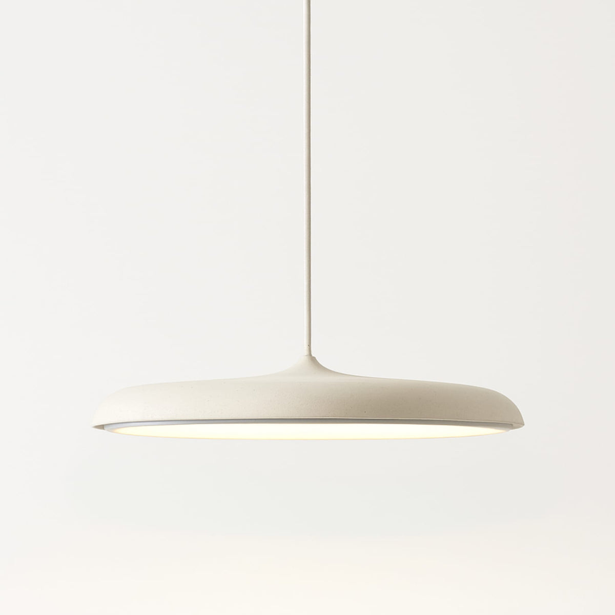 Minimalist Ironwork Pendant Light With Warm White Glow for Dining Room in White — Greenwich Home & Living