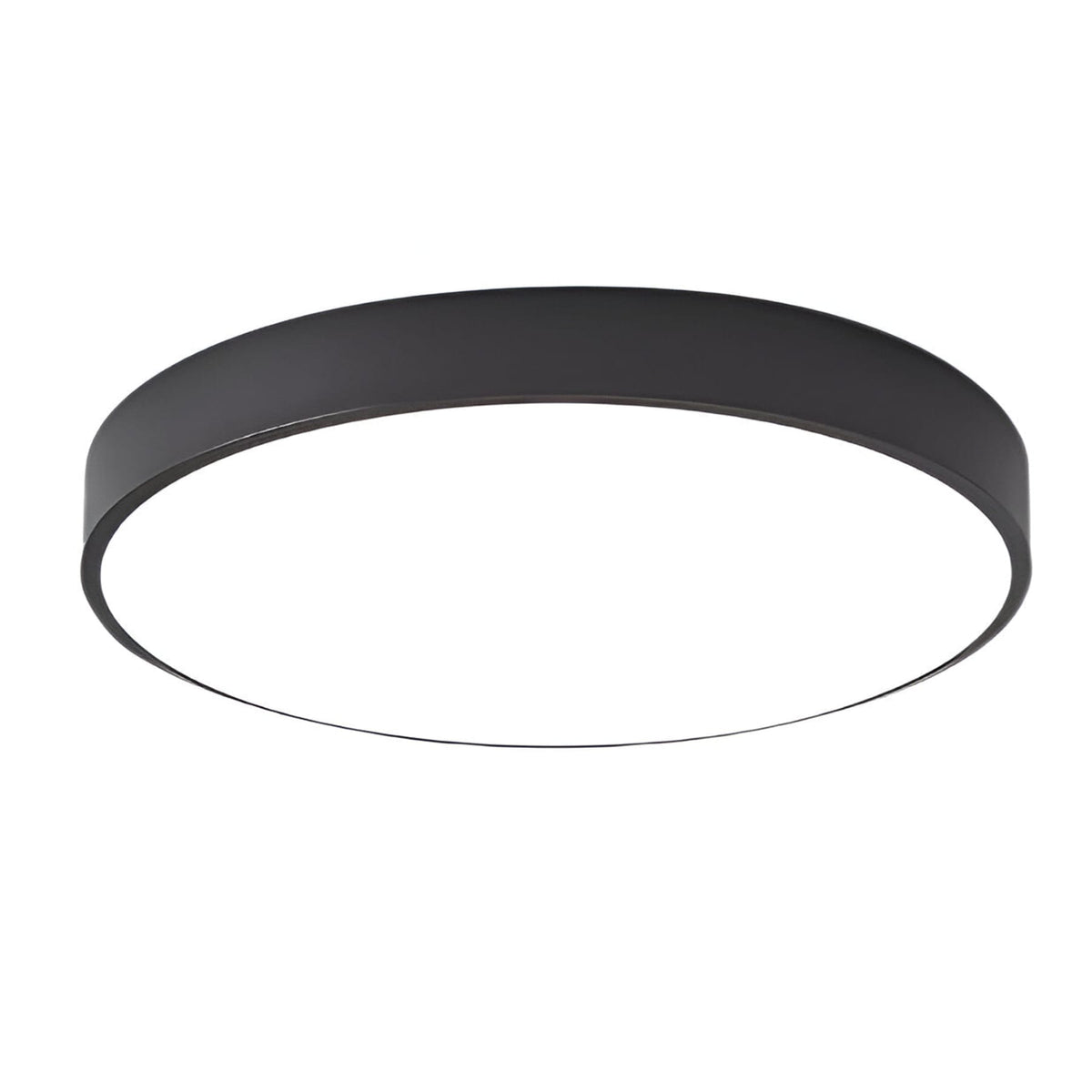 Minimalist Metal Flush Mount Ceiling Light With Tri-Color Dimming in Black — Greenwich Home & Living