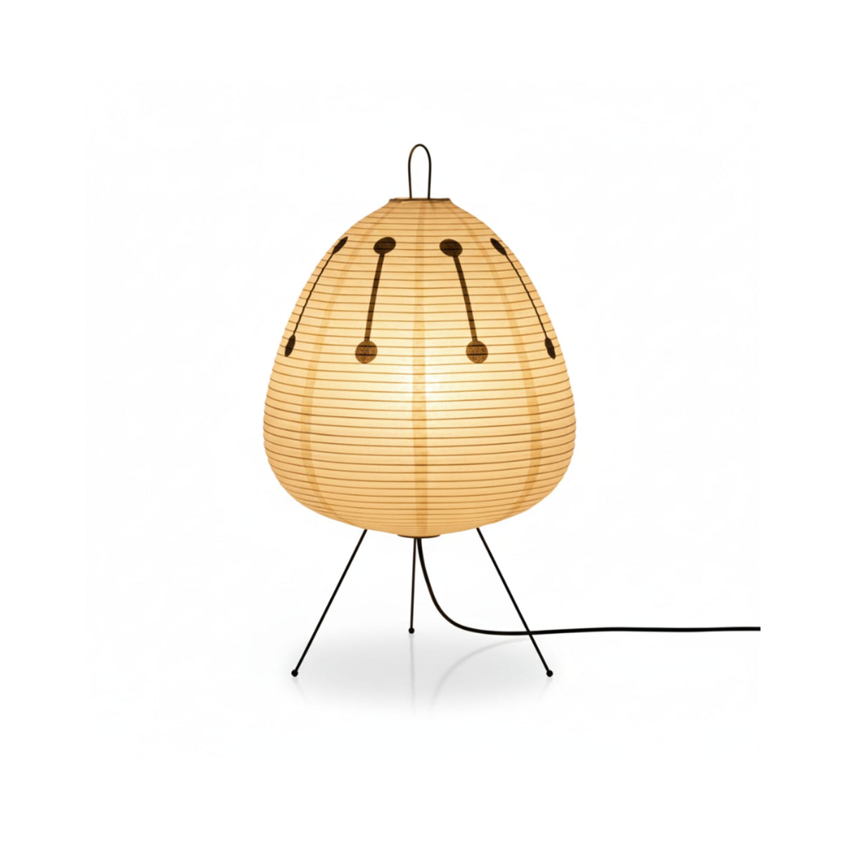 Minimalist Rice Paper Floor Lamp With Tri-Color Light for Living Room in Orange — Greenwich Home & Living