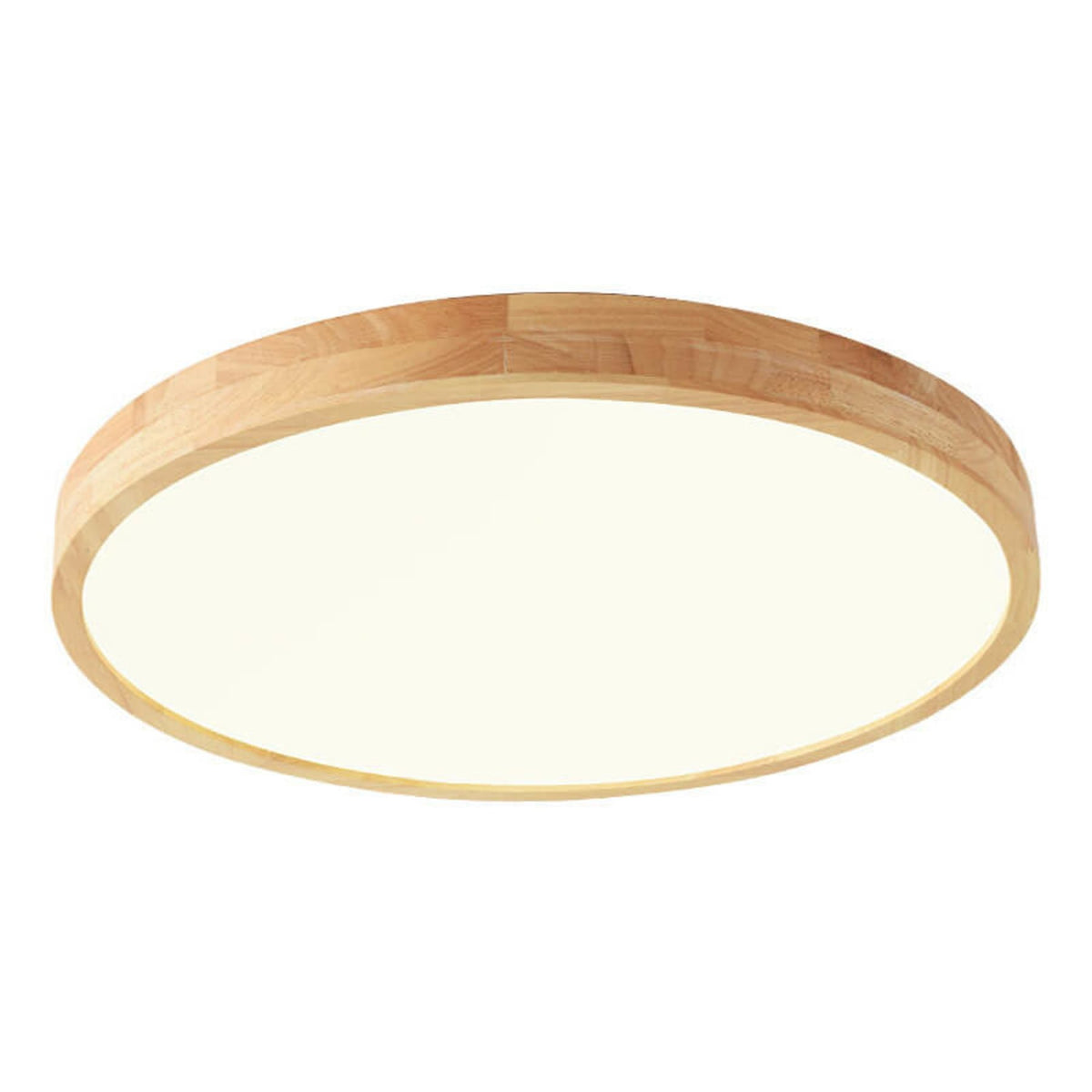 Scandinavian Wood Flush Mount Ceiling Light With Tri-Color Dimming in White Light — Greenwich Home & Living