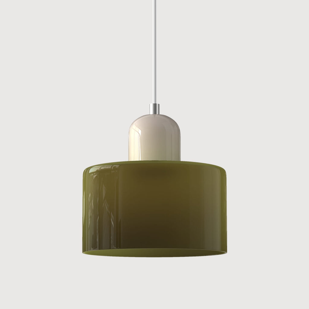 Modern Glass Pendant Light for Dining Room and Kitchen in Army Green — Greenwich Home & Living