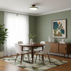 Retro Metal Semi-Flush Mount Ceiling Light With Three-Color Light — Greenwich Home & Living