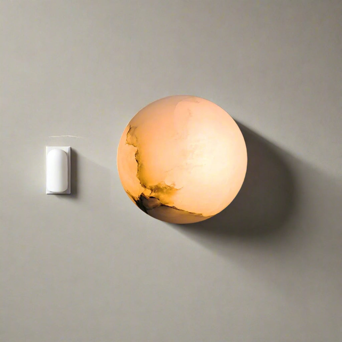 Contemporary Marble Wall Light With Warm Glow — Greenwich Home & Living