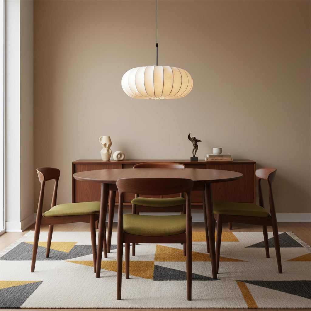 Modern Silk Fabric Pendant Light With Adjustable Color Temperature — Greenwich Home & Living