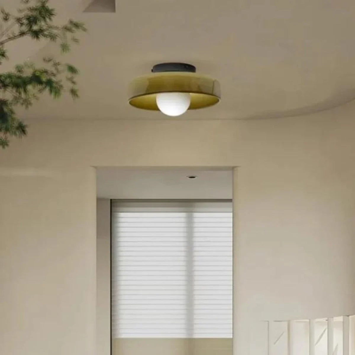 Contemporary Glass Bowl Ceiling Light for Living Room — Greenwich Home & Living