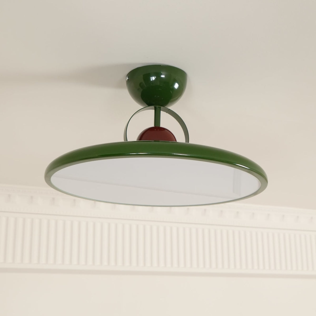 Retro Iron and Acrylic Semi-Flush Ceiling Light With Dimmable Color — Greenwich Home & Living