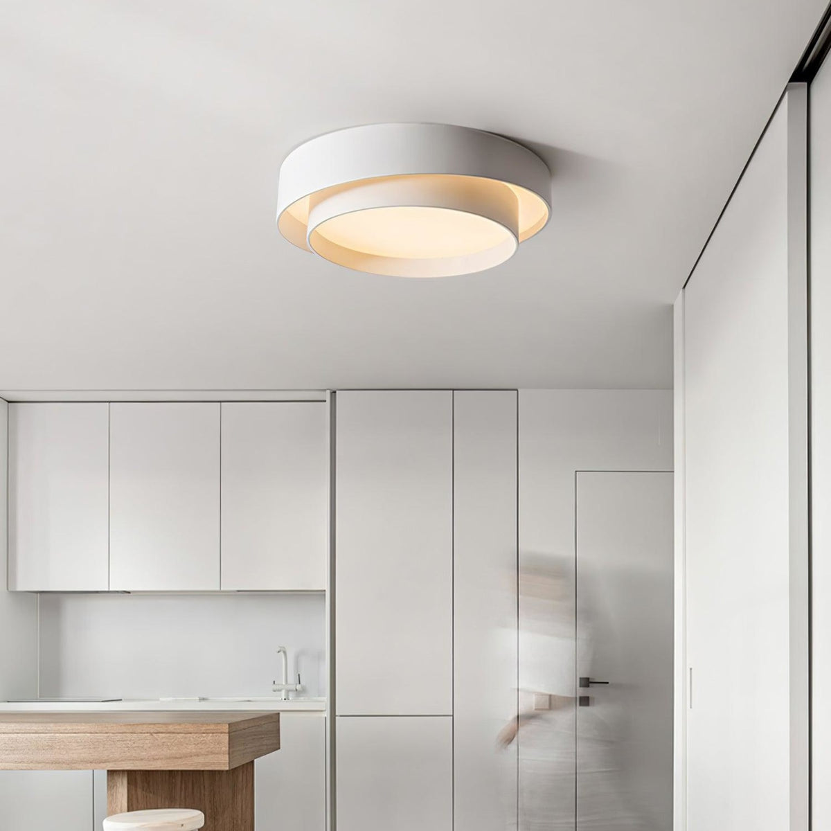Minimalist Metal Flush Mount Ceiling Light With Bright Daylight LED — Greenwich Home & Living
