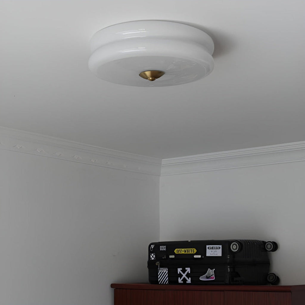 Retro Glass Flush Mount Ceiling Light With Adjustable Color Temperature — Greenwich Home & Living