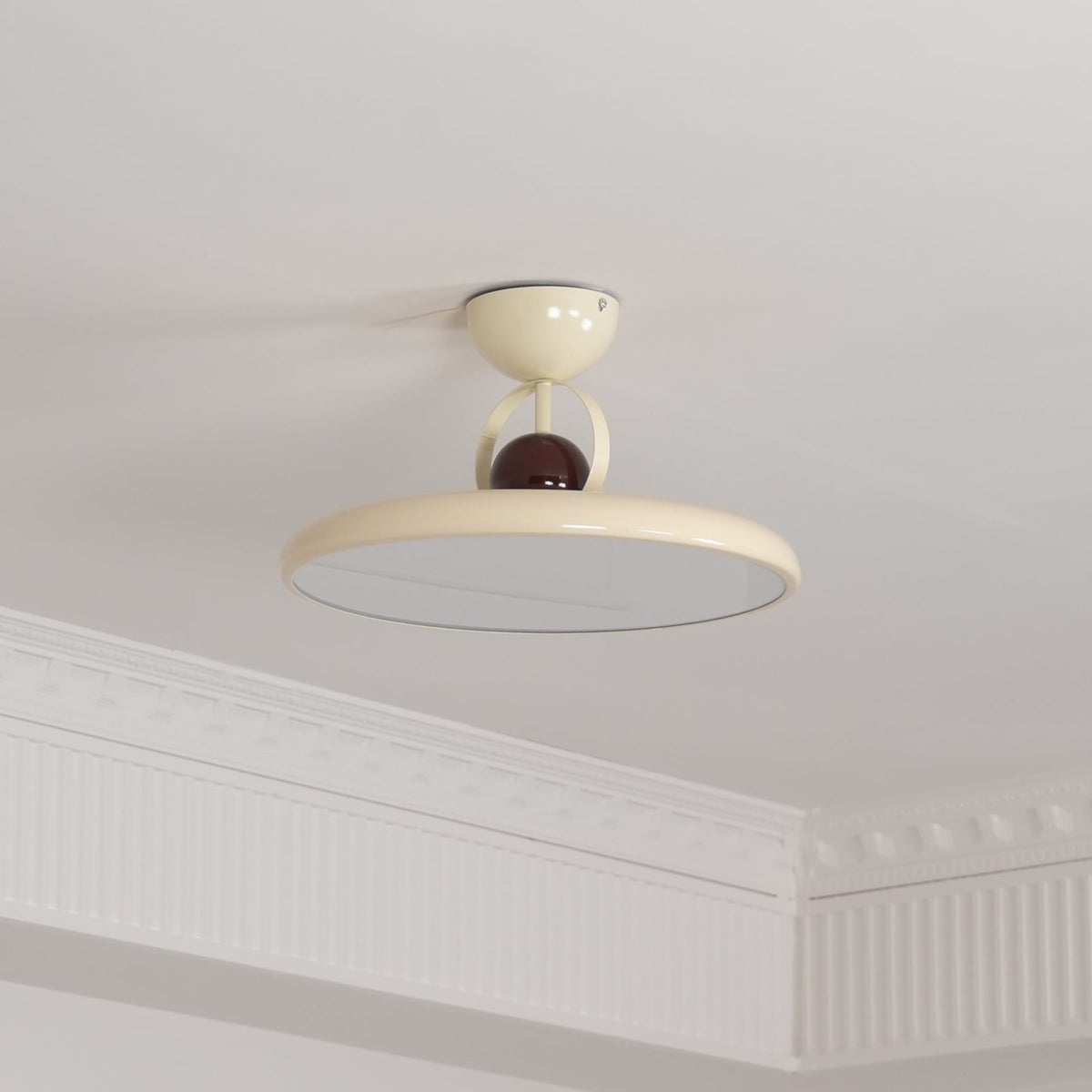 Retro Iron and Acrylic Semi-Flush Ceiling Light With Dimmable Color — Greenwich Home & Living