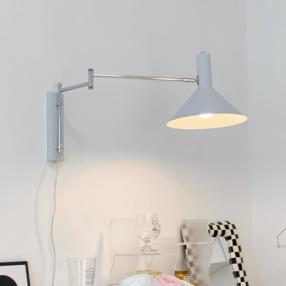 Retro Metal Wall Light With Tri-Color Lighting for Bedroom — Greenwich Home & Living