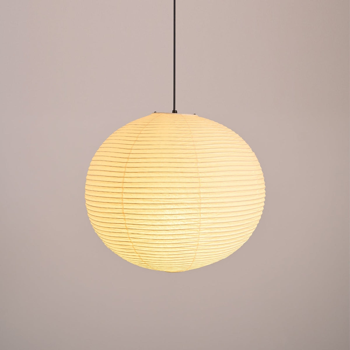 Minimalist Round Lantern Pendant Light With Warm Bulb Included for Living Room — Greenwich Home & Living