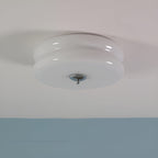 Retro Glass Flush Mount Ceiling Light With Adjustable Color Temperature — Greenwich Home & Living