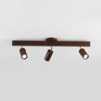 Modern Linear Walnut Wood Ceiling Light With Selectable Color Temperature — Greenwich Home & Living