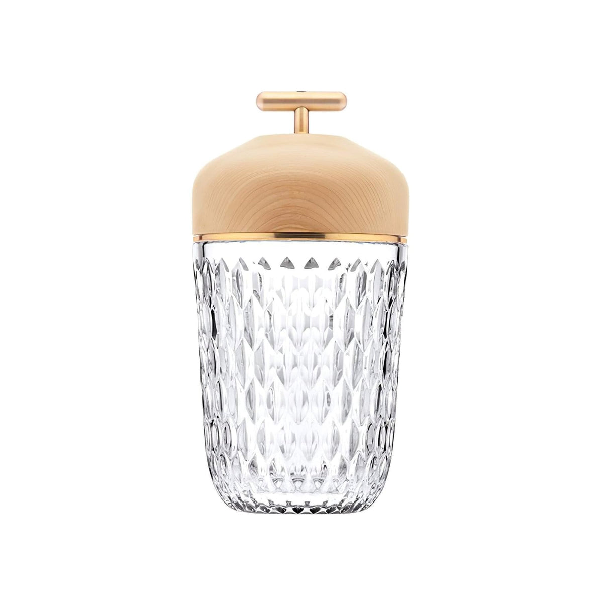Contemporary Glass Table Lamp With Adjustable Color Temperature in Gold Brown — Greenwich Home & Living