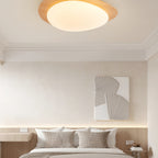 Scandinavian Wood Flush Mount Ceiling Light With Adjustable Color Temperature — Greenwich Home & Living