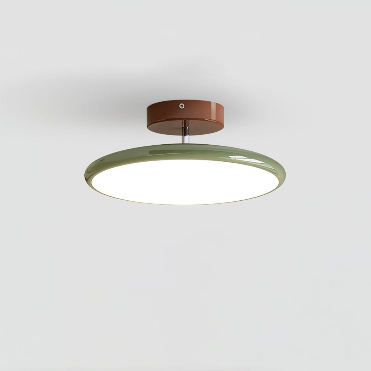 Retro Metal Semi-Flush Mount Ceiling Light With Three-Color Light — Greenwich Home & Living