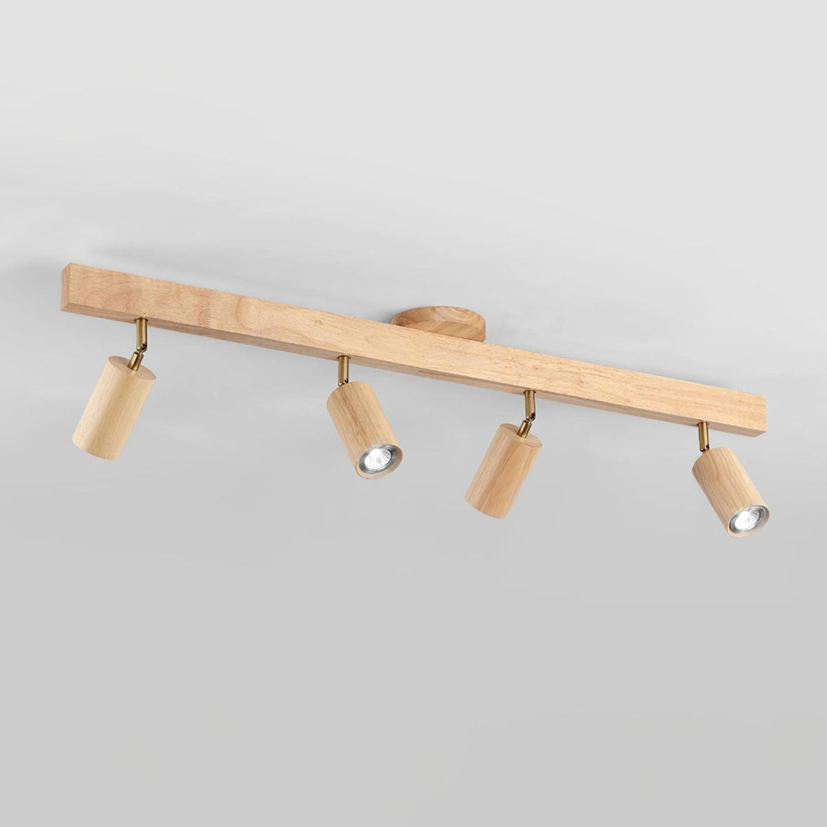Modern Linear Walnut Wood Ceiling Light With Selectable Color Temperature — Greenwich Home & Living