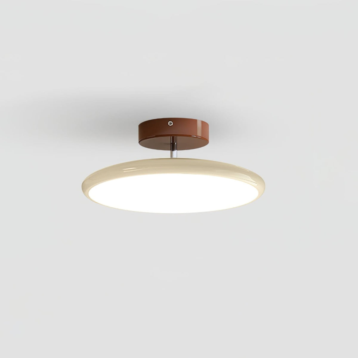 Retro Metal Semi-Flush Mount Ceiling Light With Three-Color Light — Greenwich Home & Living