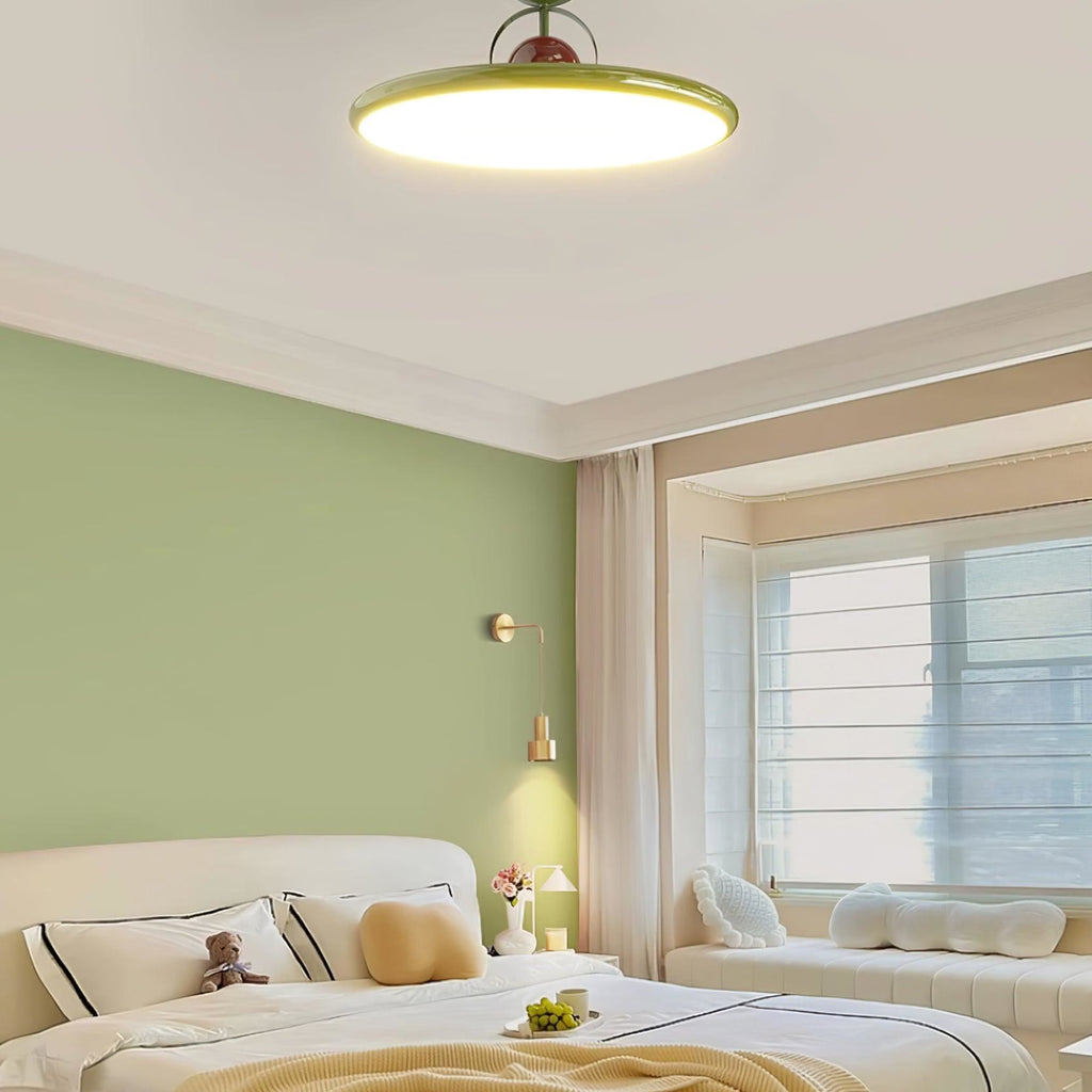 Retro Iron and Acrylic Semi-Flush Ceiling Light With Dimmable Color — Greenwich Home & Living