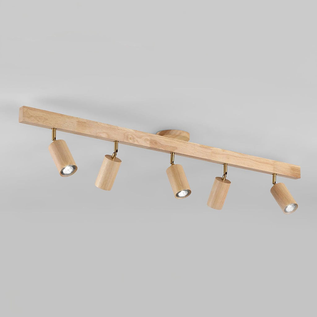 Modern Linear Walnut Wood Ceiling Light With Selectable Color Temperature — Greenwich Home & Living