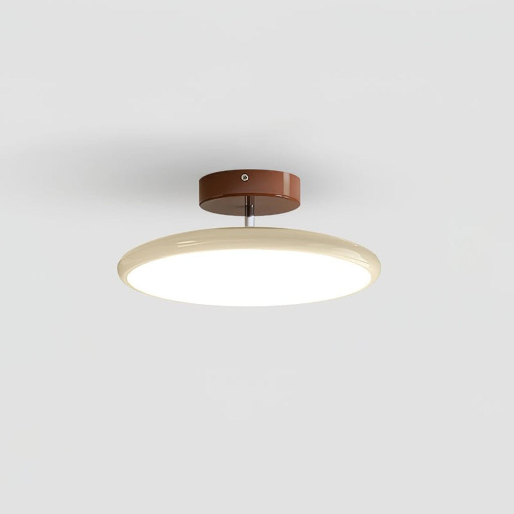 Retro Metal Semi-Flush Mount Ceiling Light With Three-Color Light — Greenwich Home & Living