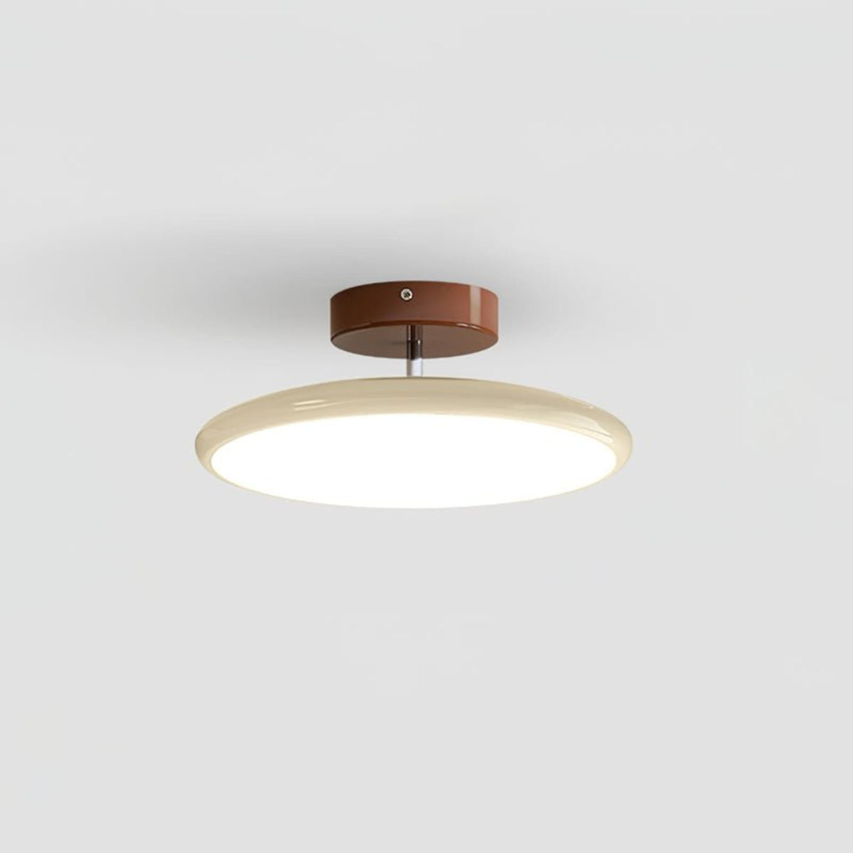 Retro Metal Semi-Flush Mount Ceiling Light With Three-Color Light — Greenwich Home & Living