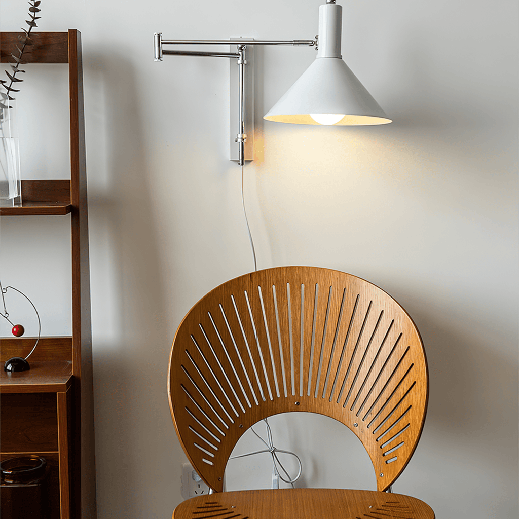 Retro Metal Wall Light With Tri-Color Lighting for Bedroom — Greenwich Home & Living