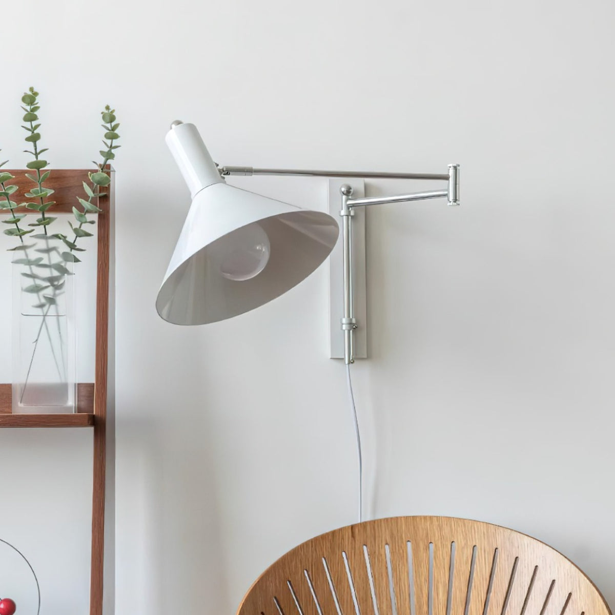 Retro Metal Wall Light With Tri-Color Lighting for Bedroom — Greenwich Home & Living