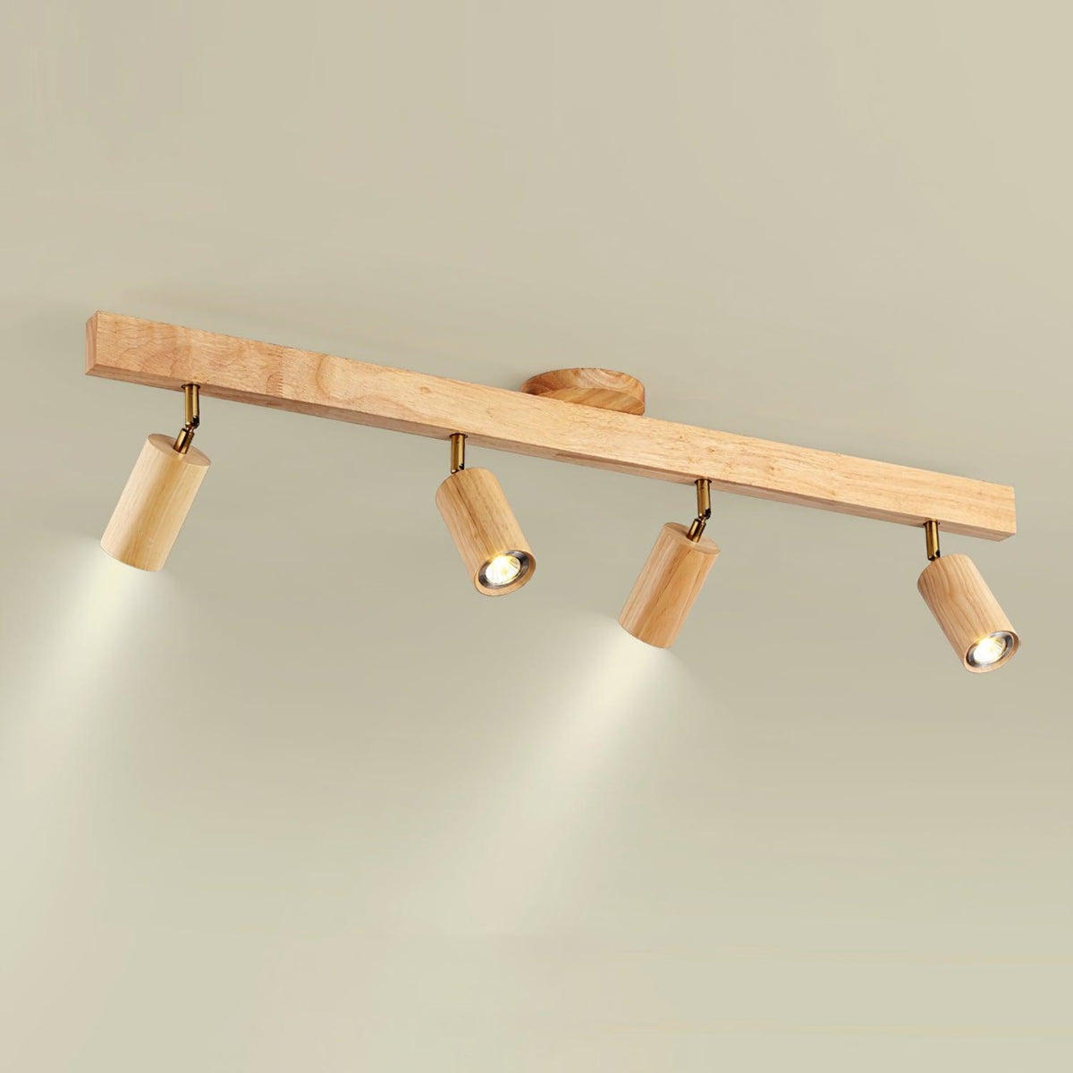 Modern Linear Walnut Wood Ceiling Light With Selectable Color Temperature — Greenwich Home & Living