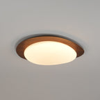 Scandinavian Wood Flush Mount Ceiling Light With Adjustable Color Temperature — Greenwich Home & Living