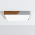 Minimalist Wood Flush Mount Ceiling Light With Stepless Dimming — Greenwich Home & Living