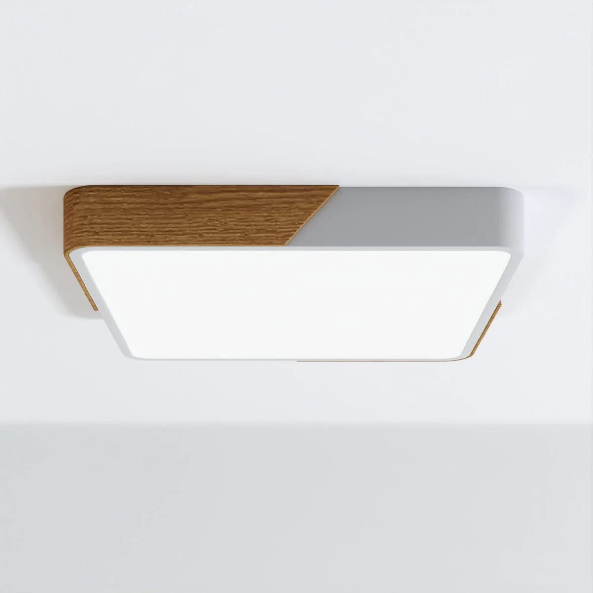 Minimalist Wood Flush Mount Ceiling Light With Stepless Dimming — Greenwich Home & Living