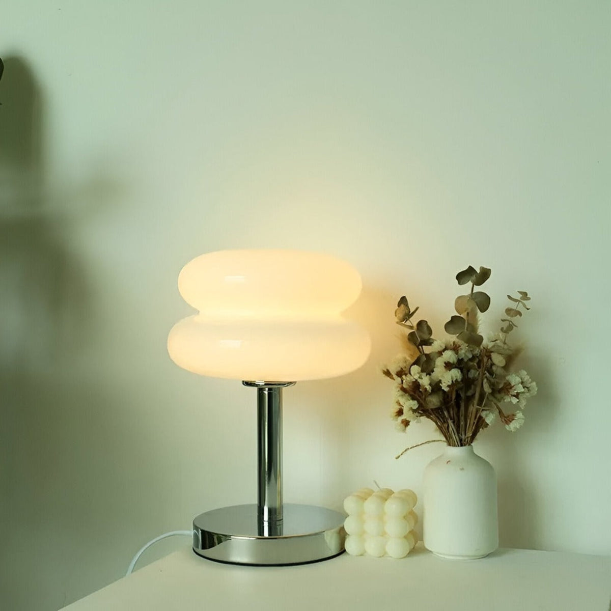 Retro Glass Table Lamp With Three-Color Light For Bedroom — Greenwich Home & Living