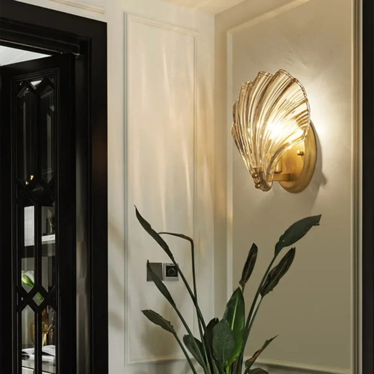 Contemporary Glass Wall Light With Warm Glow for Living Room — Greenwich Home & Living