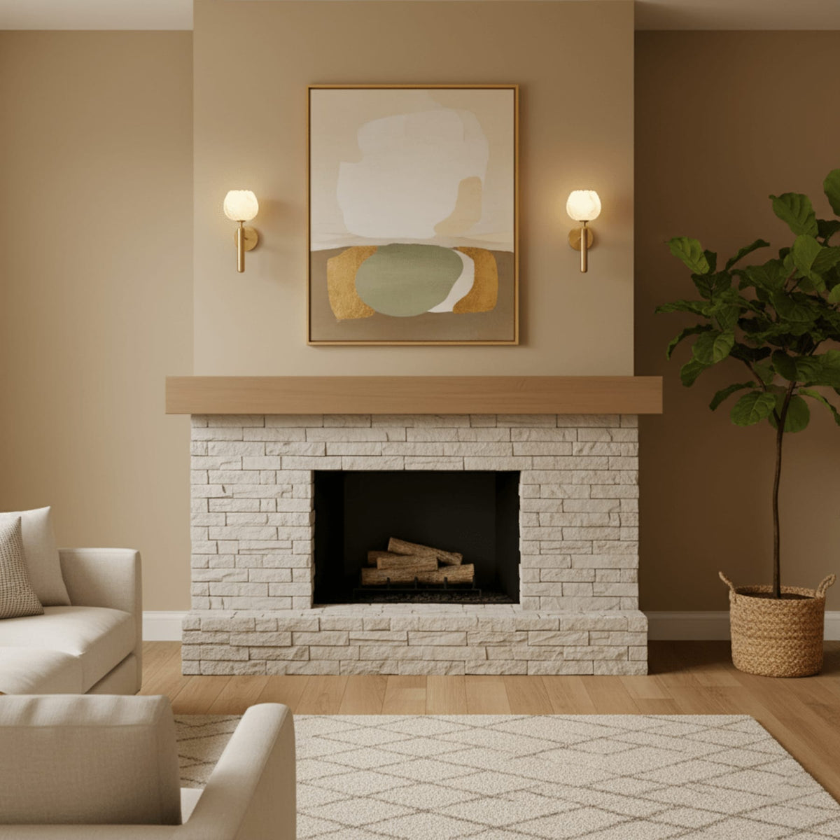 Contemporary Iron and Glass Wall Light With Dual Color Temperature — Greenwich Home & Living