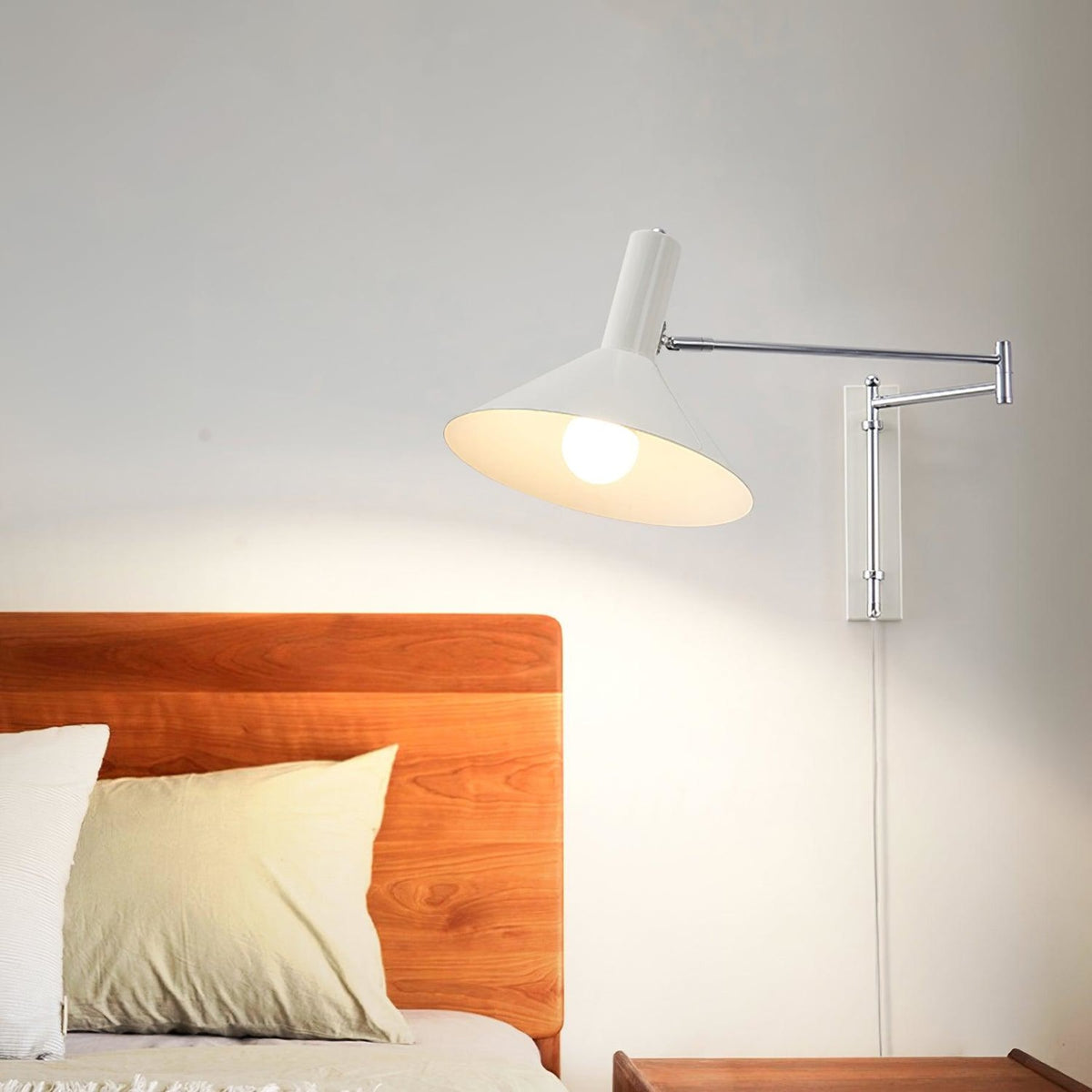 Retro Metal Wall Light With Tri-Color Lighting for Bedroom — Greenwich Home & Living