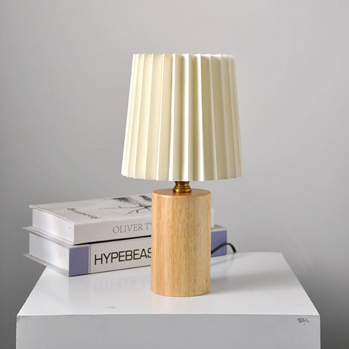 Modern Wood Table Lamp With Warm LED Glow in Wood — Greenwich Home & Living
