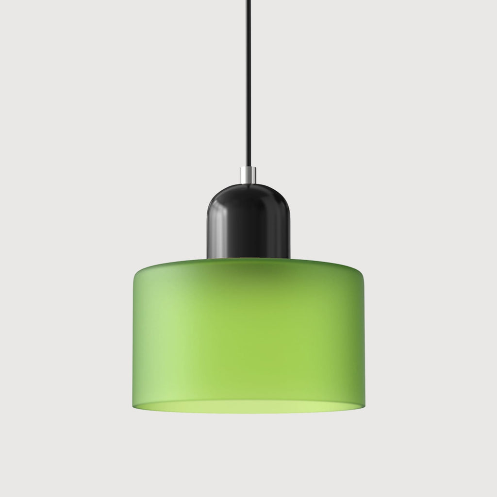 Modern Glass Pendant Light for Dining Room and Kitchen in Frosted Green — Greenwich Home & Living