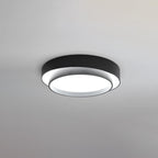 Minimalist Metal Flush Mount Ceiling Light With Bright Daylight LED in Black — Greenwich Home & Living