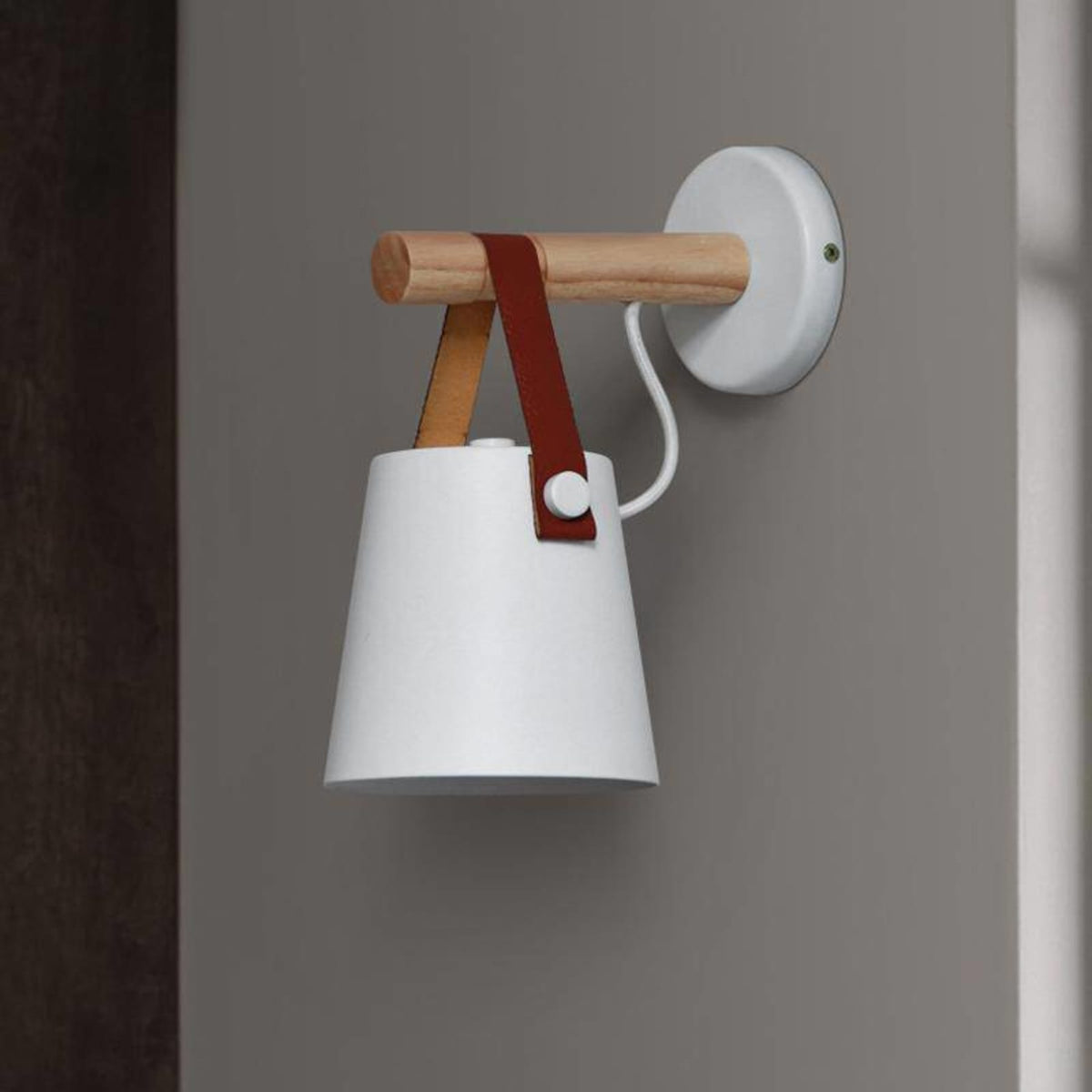 Modern Wood And Iron Wall Light With Warm White LED Glow — Greenwich Home & Living