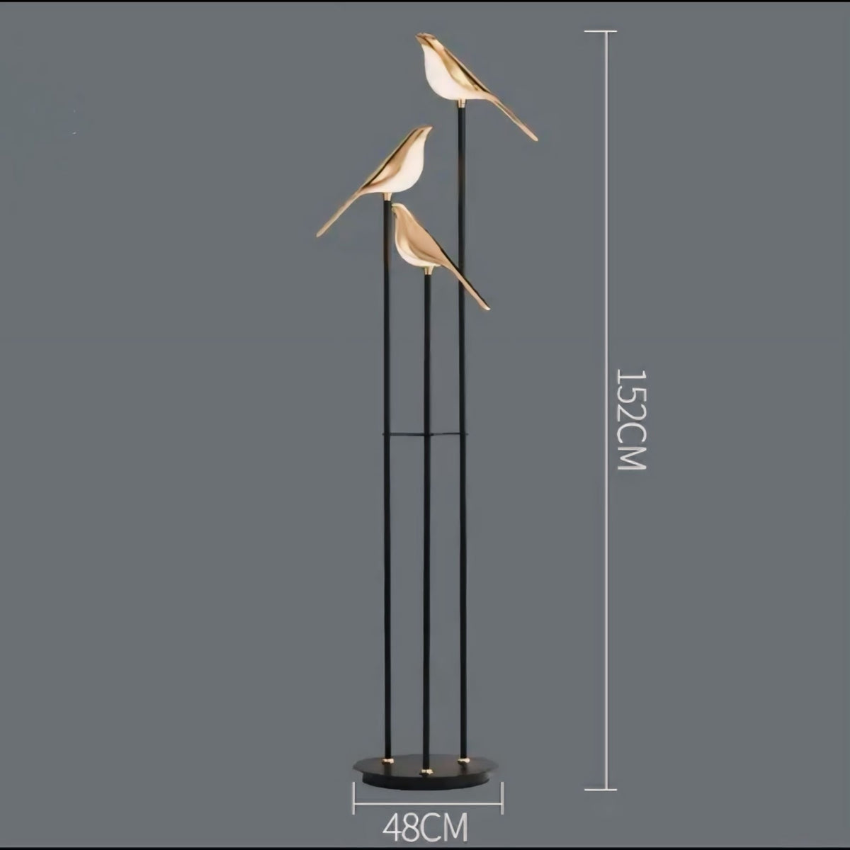 Contemporary Metal Floor Lamp With Adjustable Color Temperature for Living Room in Warm White — Greenwich Home & Living