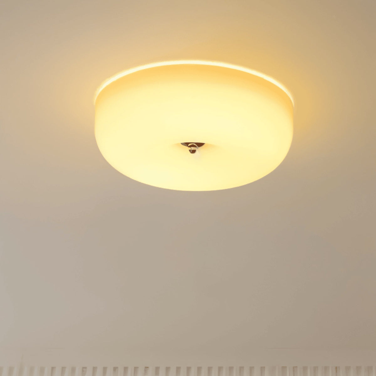 Retro Glass Flush Mount Ceiling Light With Selectable Color Temperature for Living Room — Greenwich Home & Living