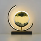 Contemporary Matte Metal Table Lamp With Tri-Color Light in Black — Greenwich Home & Living