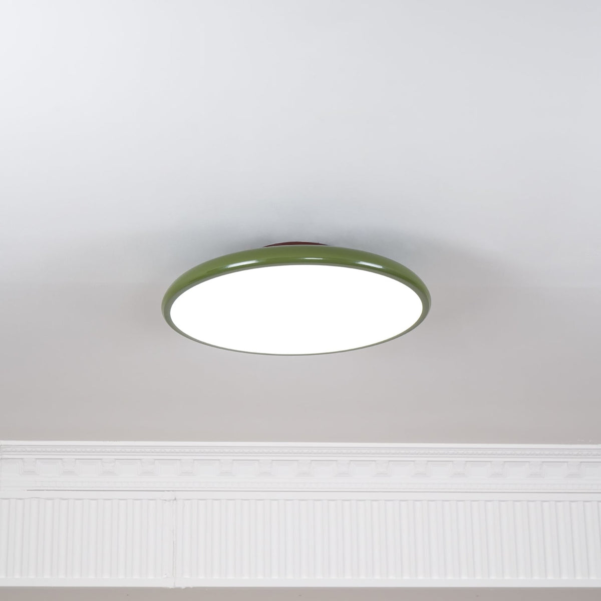 Retro Metal Semi-Flush Mount Ceiling Light With Three-Color Light — Greenwich Home & Living
