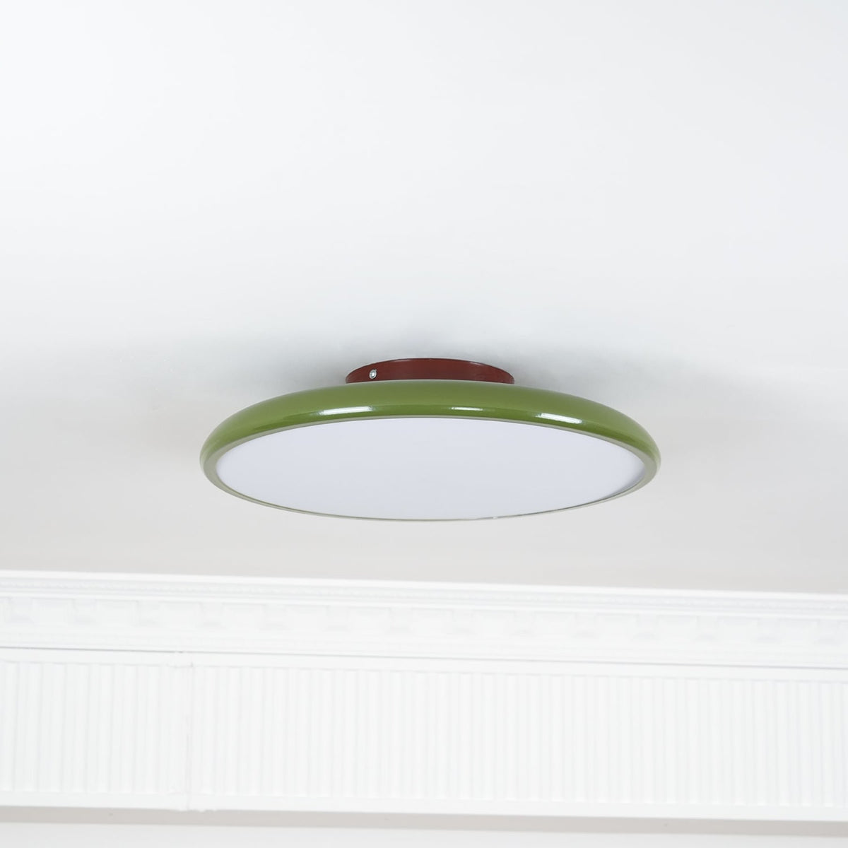 Retro Metal Semi-Flush Mount Ceiling Light With Three-Color Light — Greenwich Home & Living