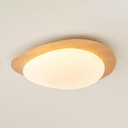 Scandinavian Wood Flush Mount Ceiling Light With Adjustable Color Temperature — Greenwich Home & Living